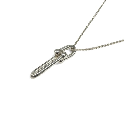 TIFFANY ティファニー ハードウェア ダブルリンク ペンダント ネックレス チョーカー シルバー SV925 Bランク 中古 鑑定済 ティファニーアクセ