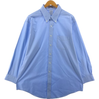 古着 ブルックスブラザーズ Brooks Brothers Est.1818 千鳥格子柄 長袖 ボタンダウンシャツ メンズXL相当/eaa544716