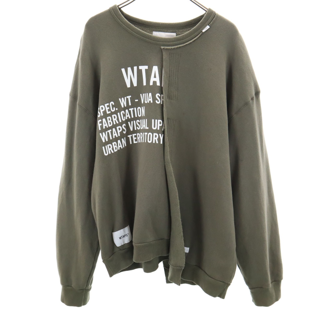 【格安】WTAPS カーキ スウェット トレーナー 格安】WTAPS カーキ 厚手 スウェット トレーナー W)taps（スウェット