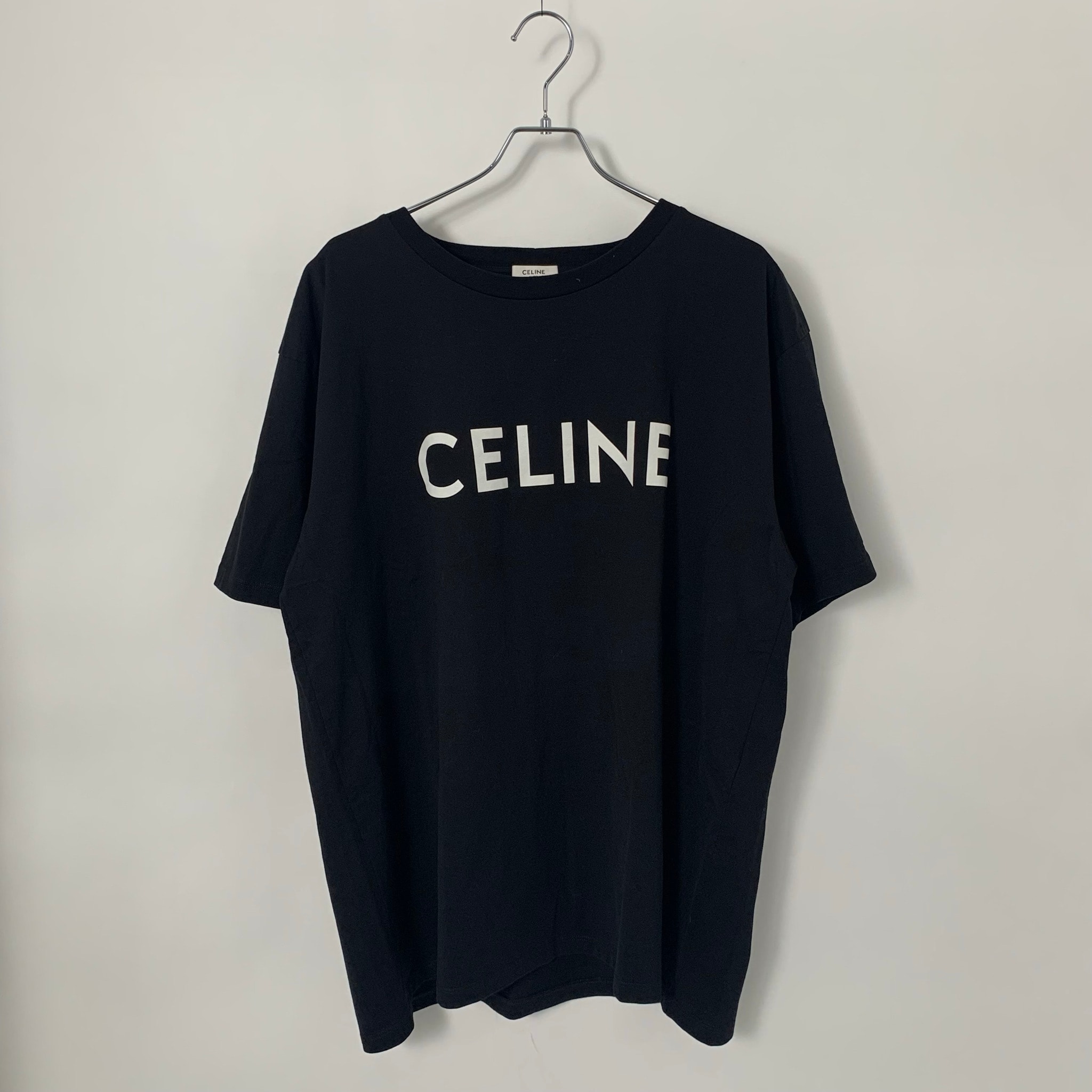 CELINE Men's Celine Loose T-shirt In Cotton Jersey "Black/White"