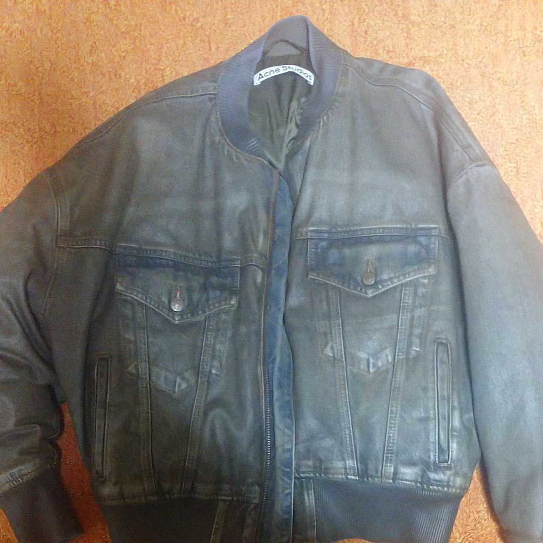 Acne Studios Die Denim Bomber Jacket "Blue/Beige"