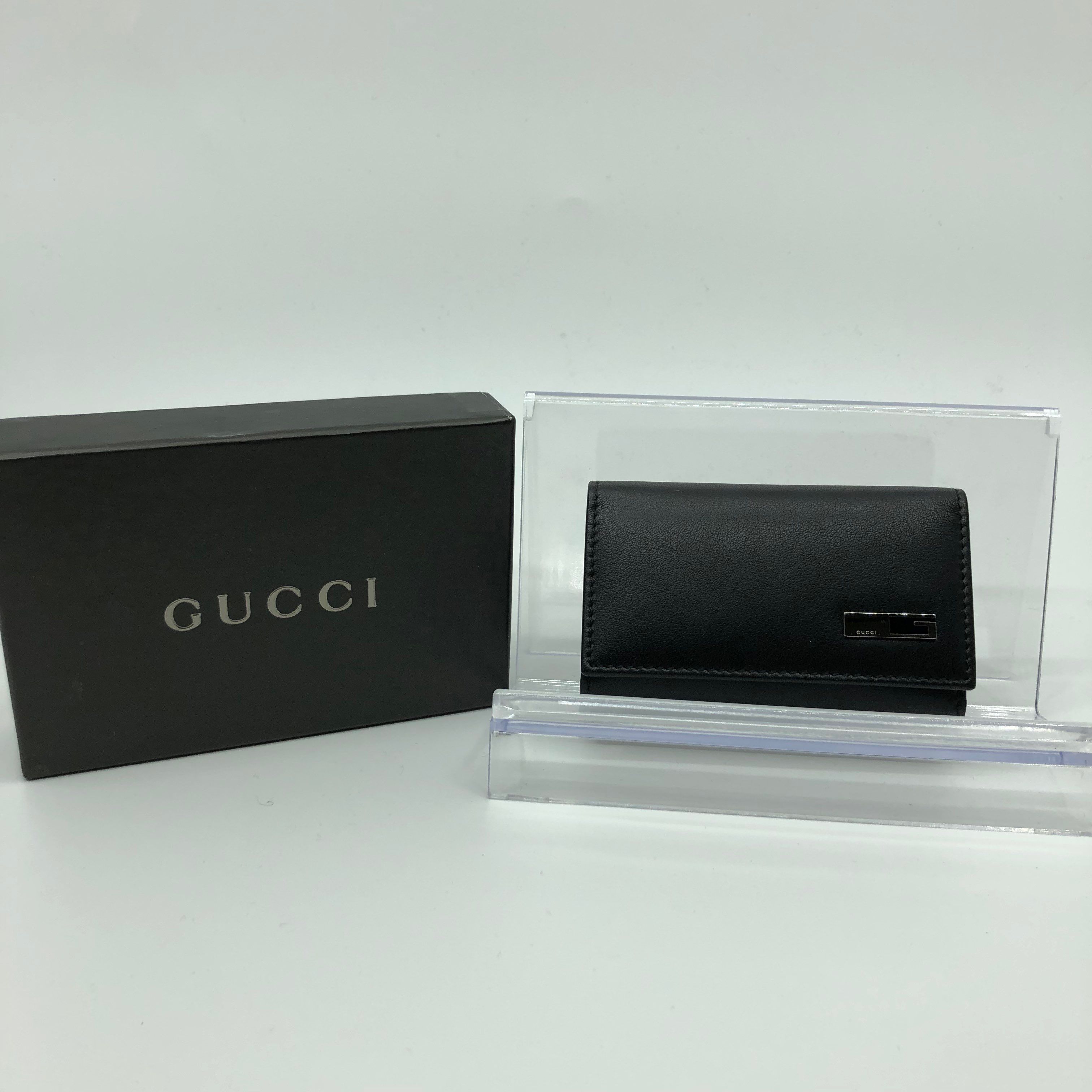 GUCCI Leather Key Case "Black"