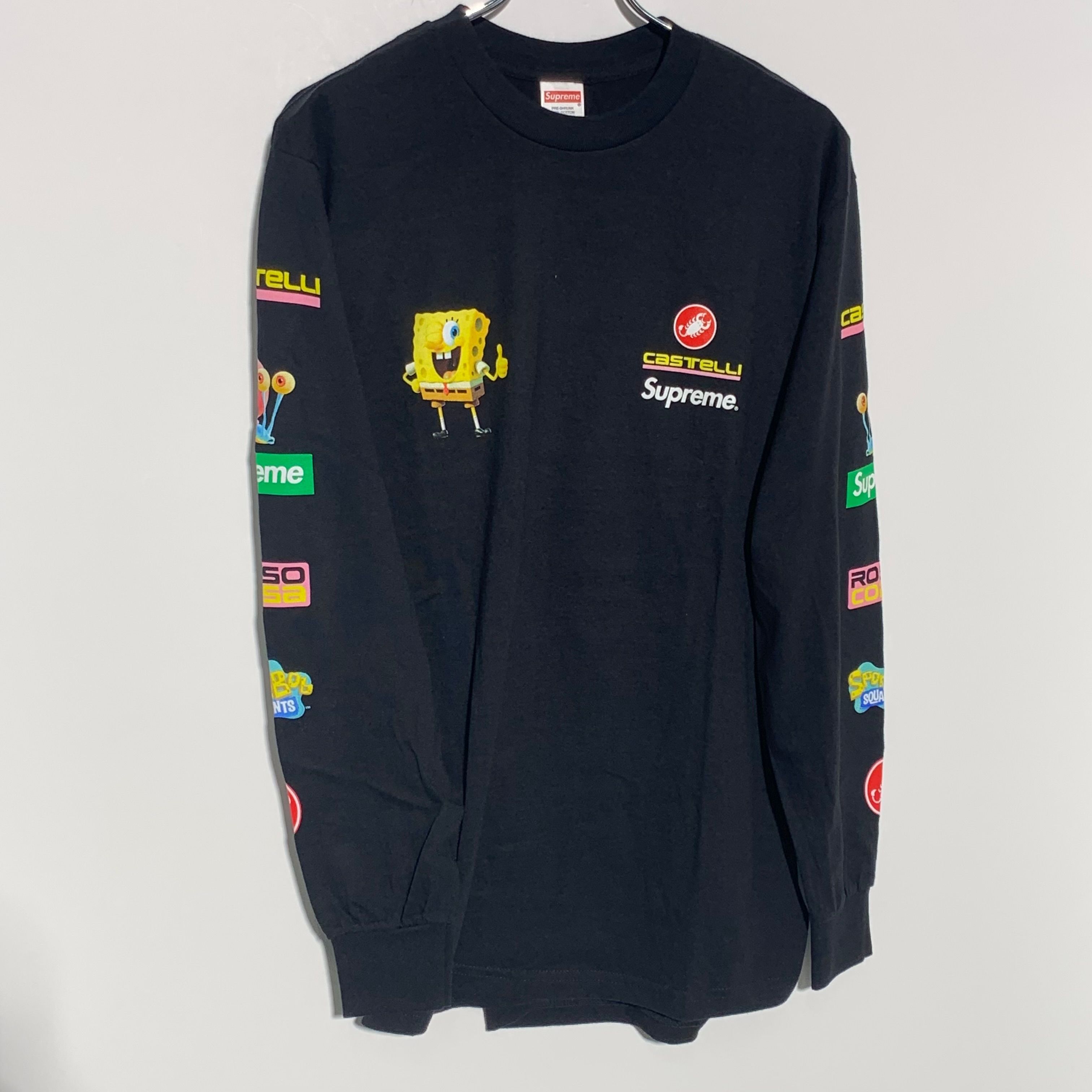 シュプリーム x スポンジボブ カステリ レーシング エルエス Tシャツ "ブラック"