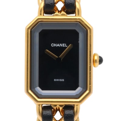 シャネル プルミエール M 腕時計 時計 GP H0001 クオーツ レディース 1年保証 CHANEL 中古