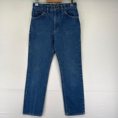 古着 80's/80年代 ヴィンテージ リー Lee USA製 パンツ ジッパーフライ ストレート デニムパンツ Gパン W29 L30 ブルー系 メンズ