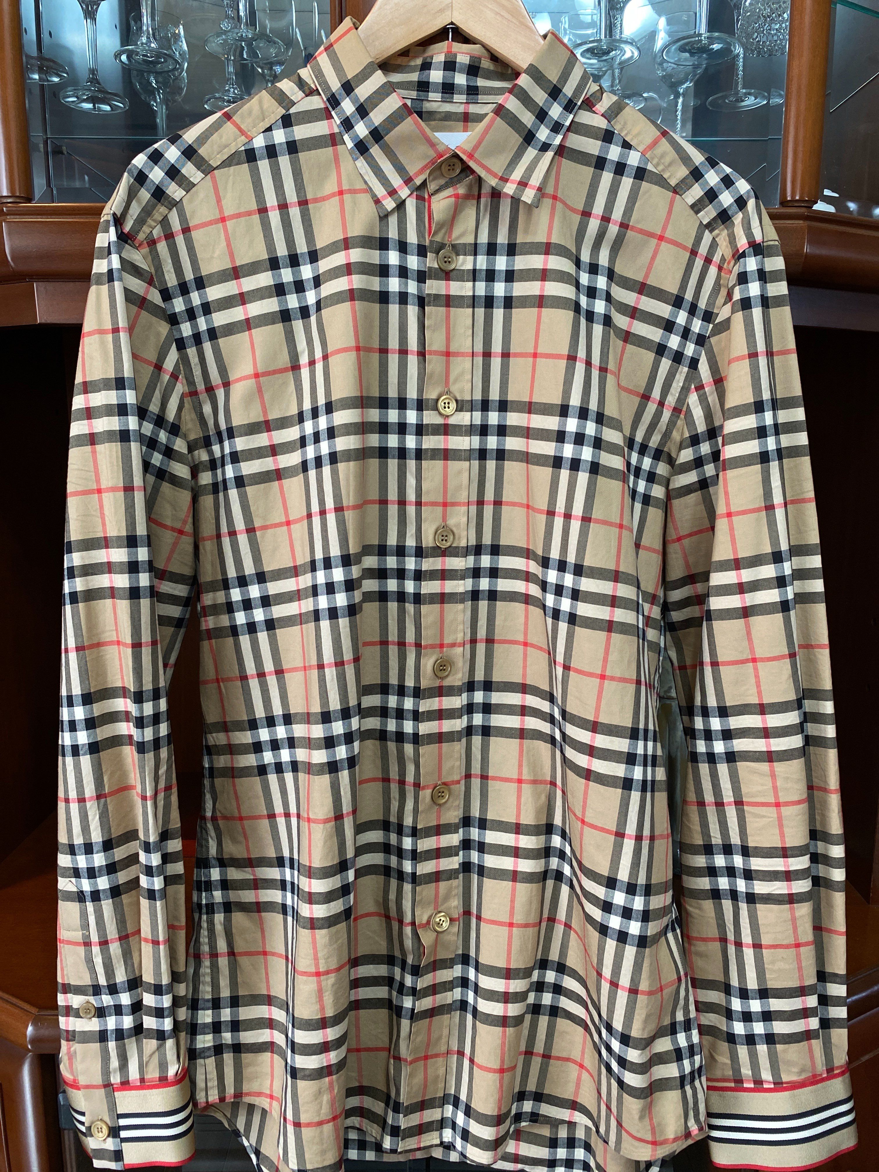 Burberry チェックシャツL