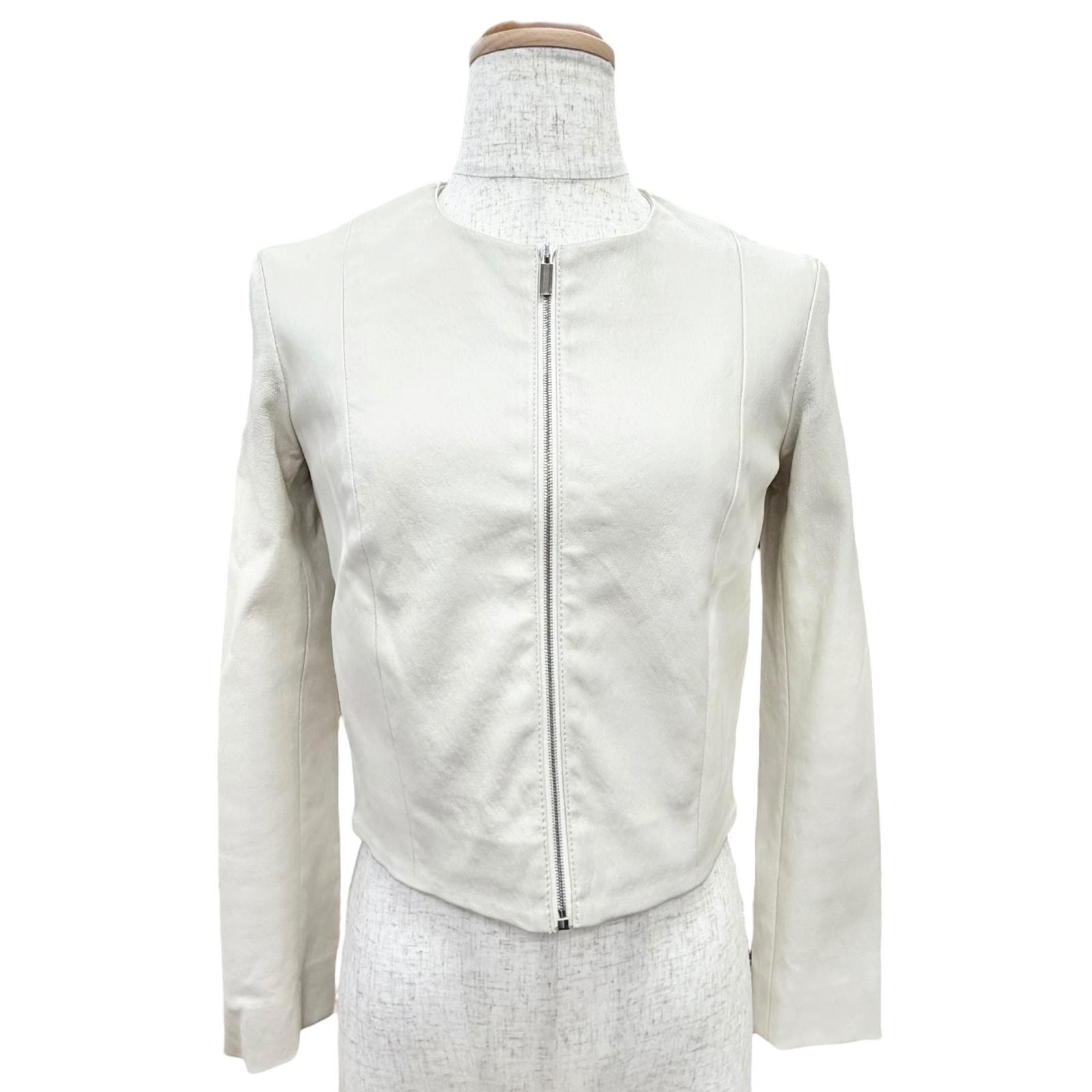 未使用品 ザロウ レザージャケット STANTA JACKET アイボリー 0