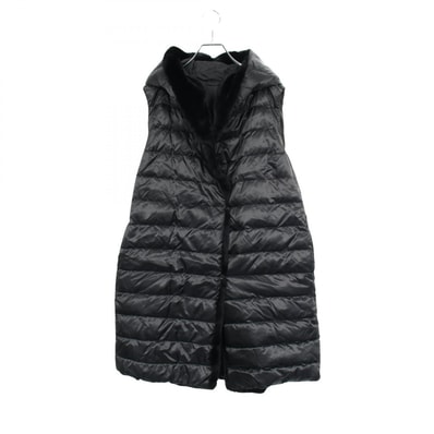 マックスマーラ MAX MARA The Cube NOVEGI リバーシブル ファー切替 ロング ダウンベスト 衣料品 アウター ナイロン ポリエステル レディース ブラック系 92960696 【中古】