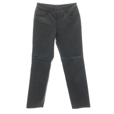 【中古】ポールスミスコレクション PAUL SMITH COLLECTION 牛革 カウレザー 5ポケットパンツ ブラック【サイズ80cm】【メンズ】