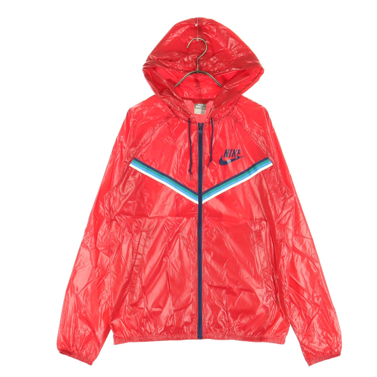 美品 NIKE ナイキ スウッシュ 長袖 ウインドブレーカー M レッド