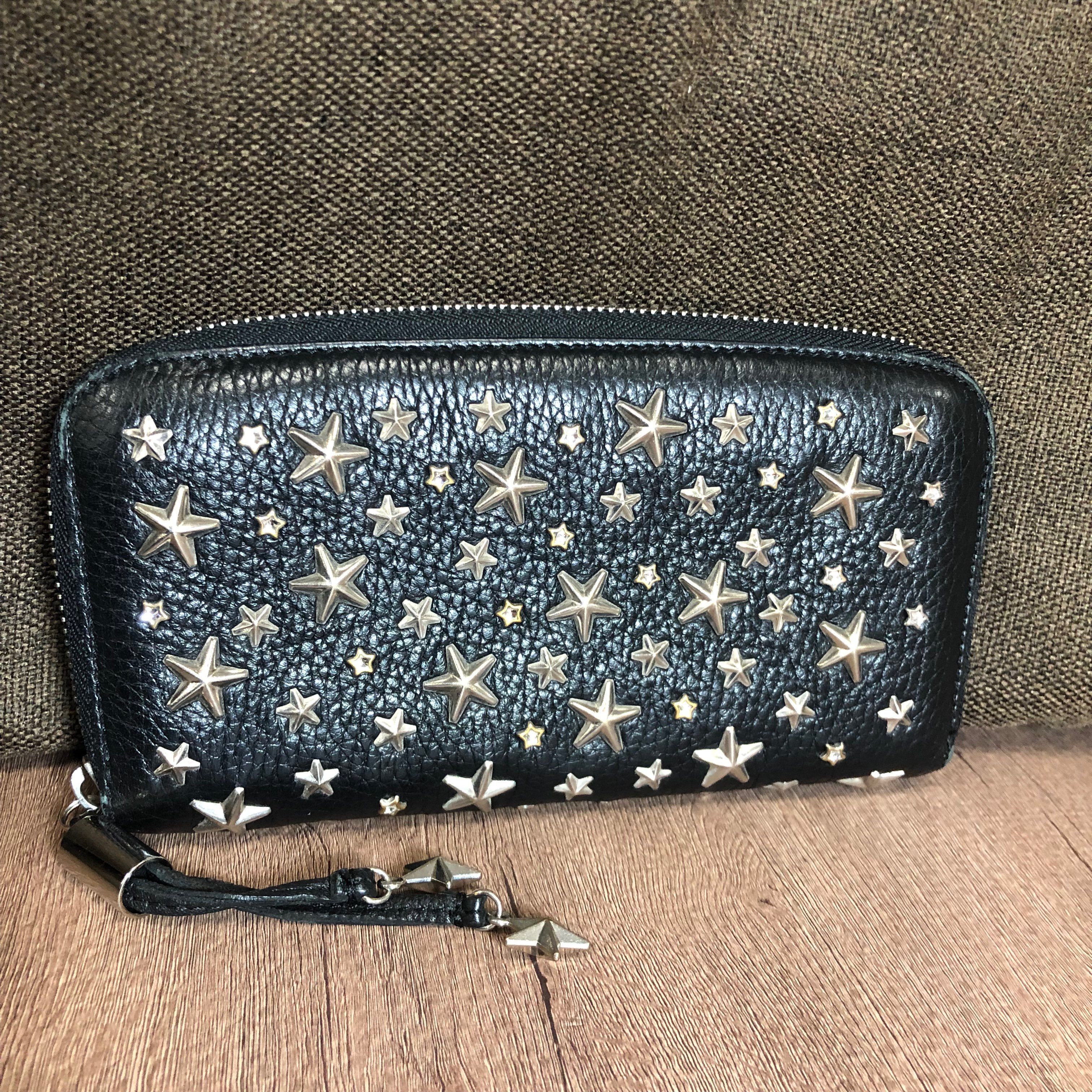 JIMMY CHOO ジミーチュウ ラウンドファスナー 長財布 スタッズ