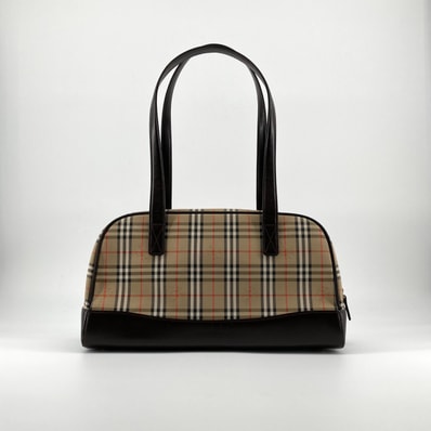 BURBERRY(バーバリー) ノバチェック ヘイマーケット ショルダーバッグ ベージュ