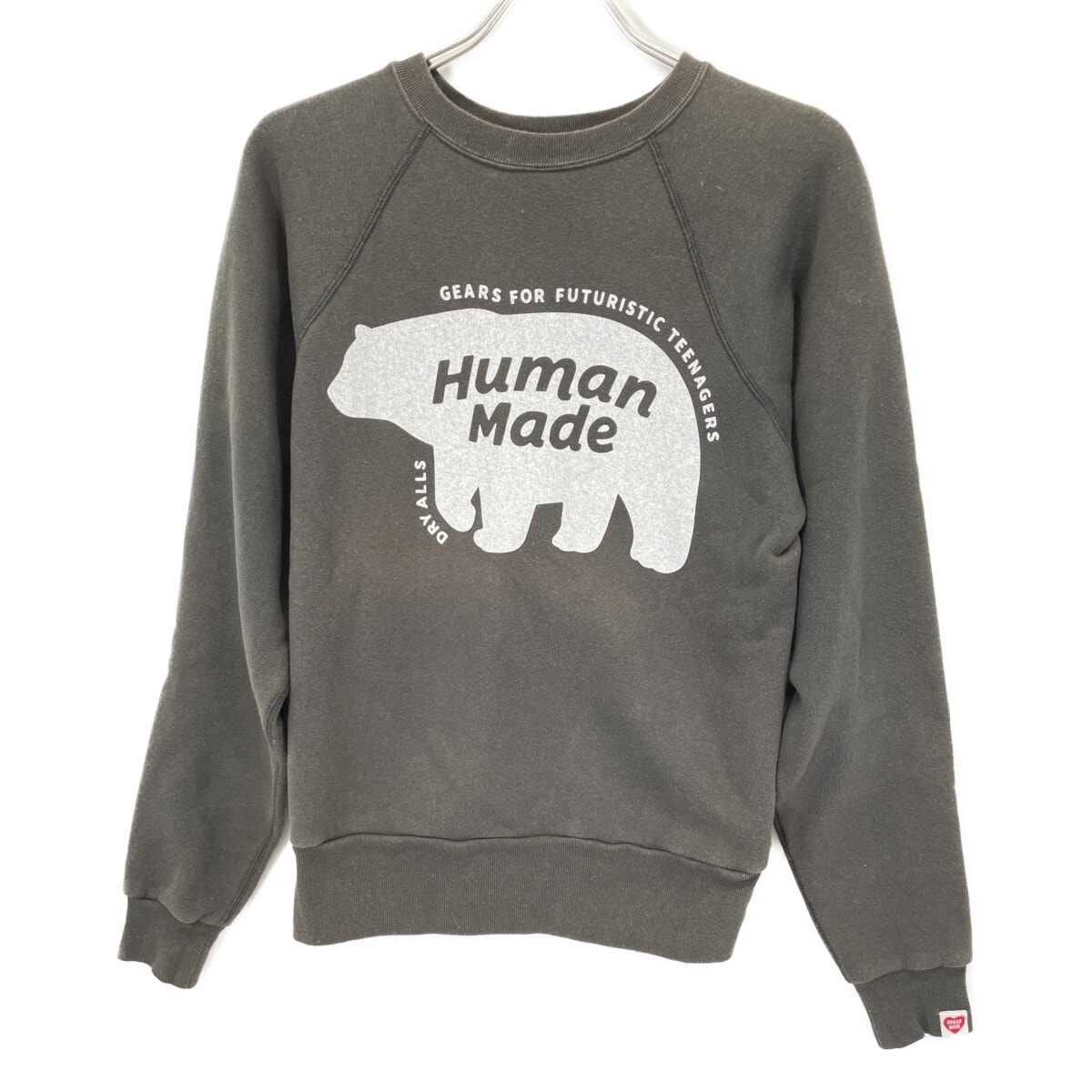 ヒューマンメイド ｸﾞﾚｰ RAGLAN CREW SWEATSHIRT S