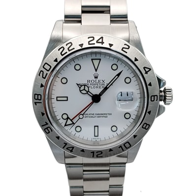 ROLEX ロレックス エクスプローラーII 腕時計 16570 自動巻き A番 ホワイト メンズ【中古】