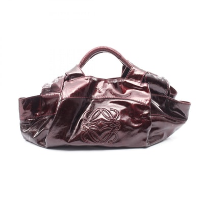 ロエベ LOEWE ナッパアイレ ハンドバッグ バッグ パテントレザー レディース ボルドー系 【中古】