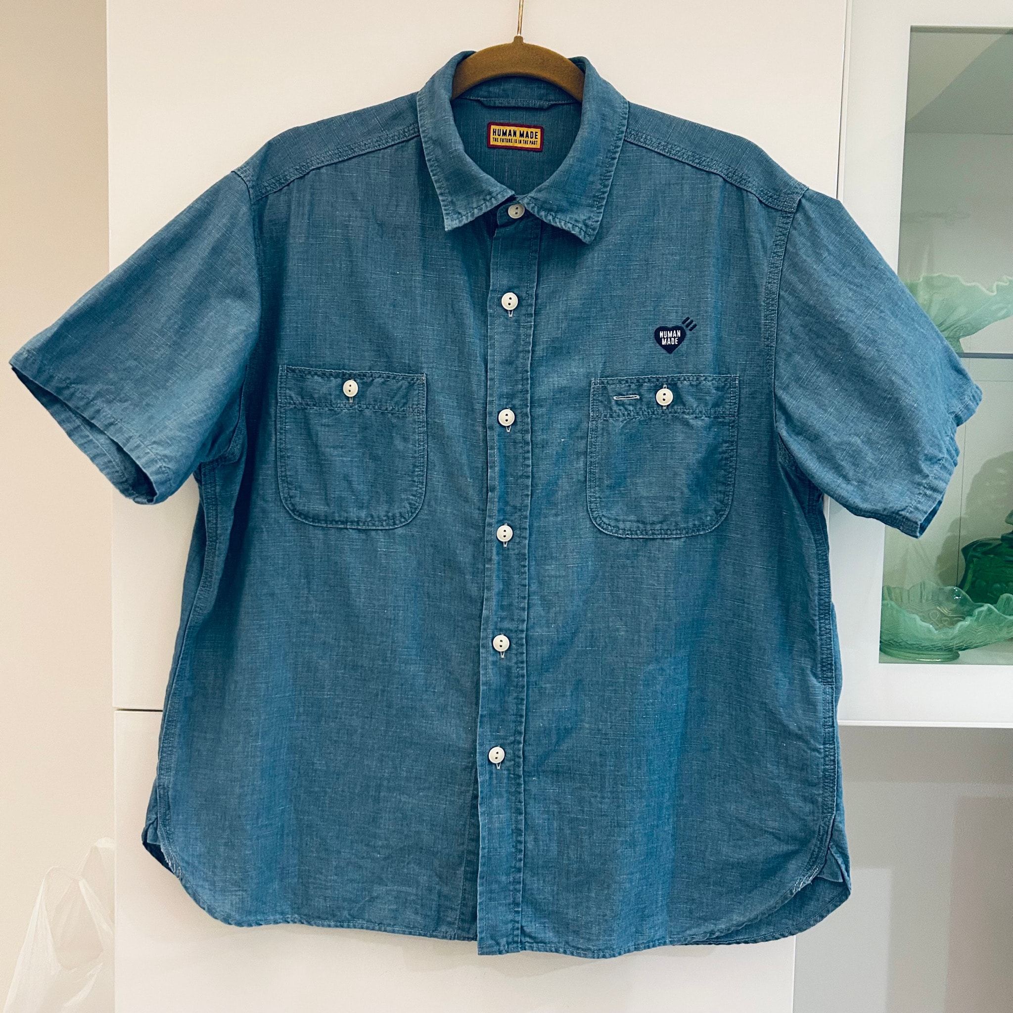 HUMAN MADE Chambray S/S Shirt "Blue"