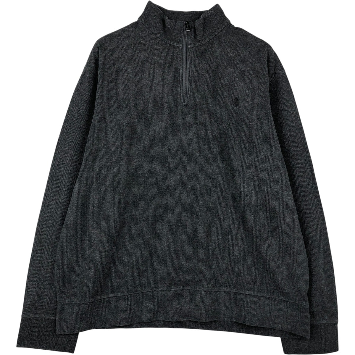 古着 ラルフローレン Ralph Lauren POLO RALPH LAUREN ヘリンボーン ハーフジップスウェットシャツ トレーナー メンズXL相当/eaa647553