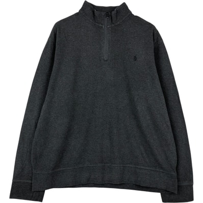 古着 ラルフローレン Ralph Lauren POLO RALPH LAUREN ヘリンボーン ハーフジップスウェットシャツ トレーナー メンズXL相当/eaa647553