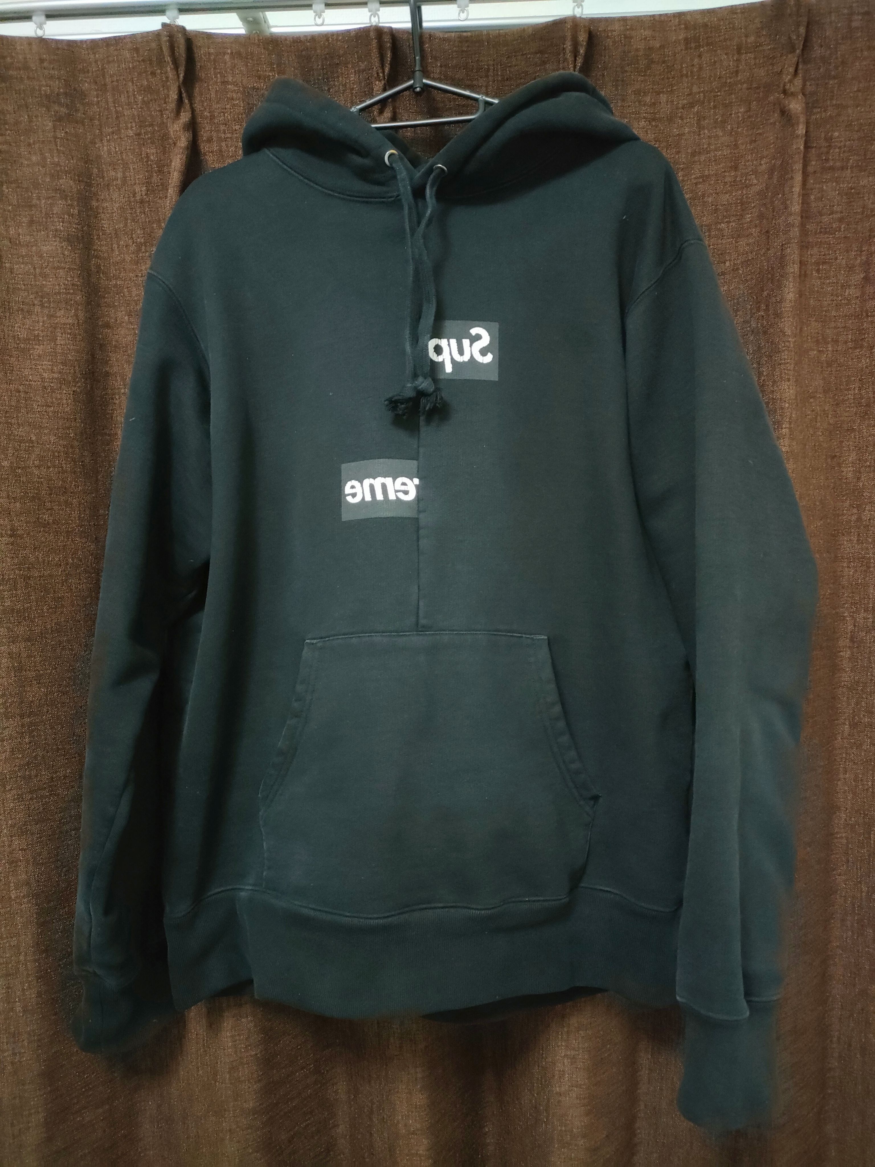 Supreme / Comme des Garçons SHIRT® Split Box Logo Hooded Sweatshirt "Black"