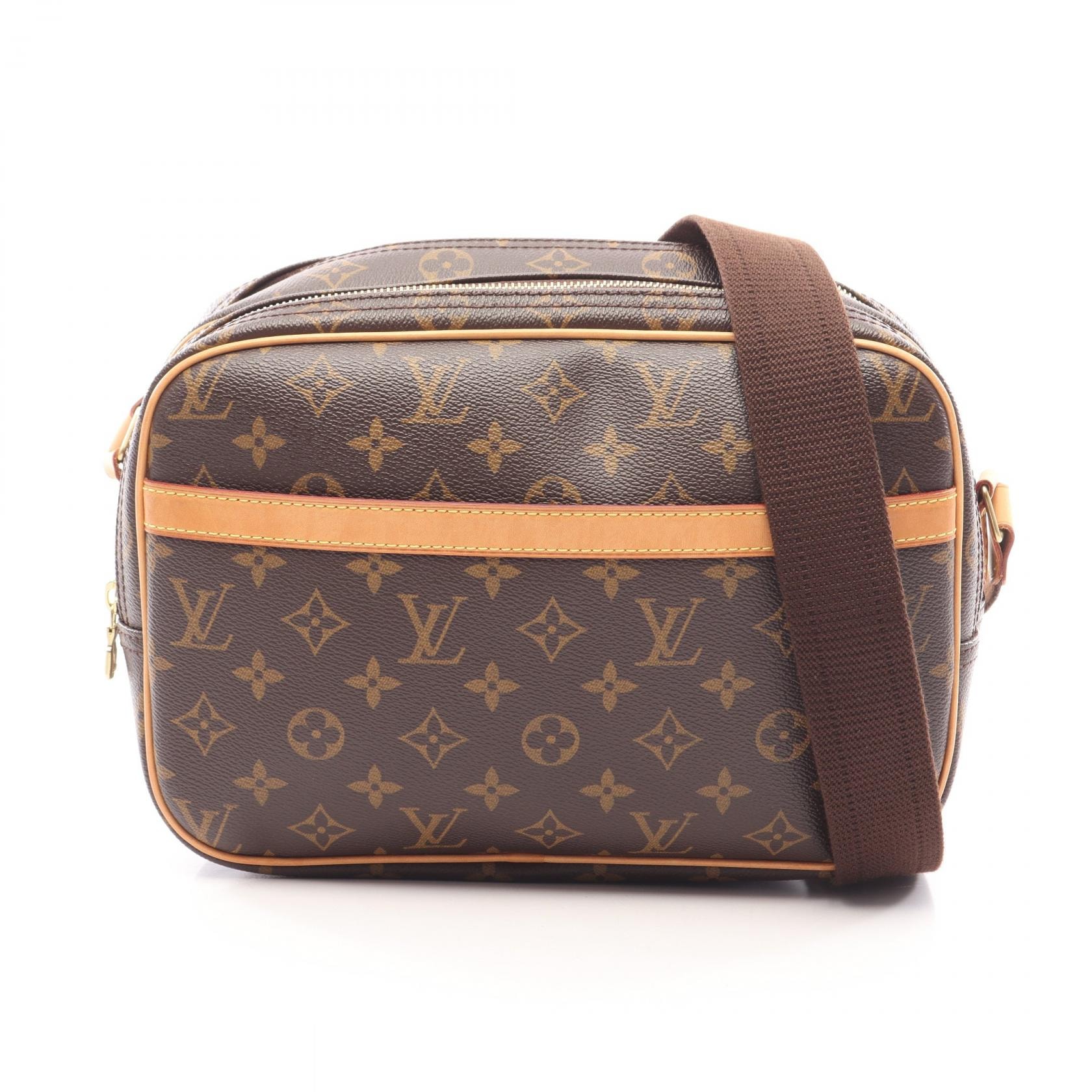ルイ・ヴィトン LOUIS VUITTON リポーターPM ショルダーバッグ バッグ PVCコーティングキャンバス レザー モノグラム レディース ブラウン系 M45254 【中古】