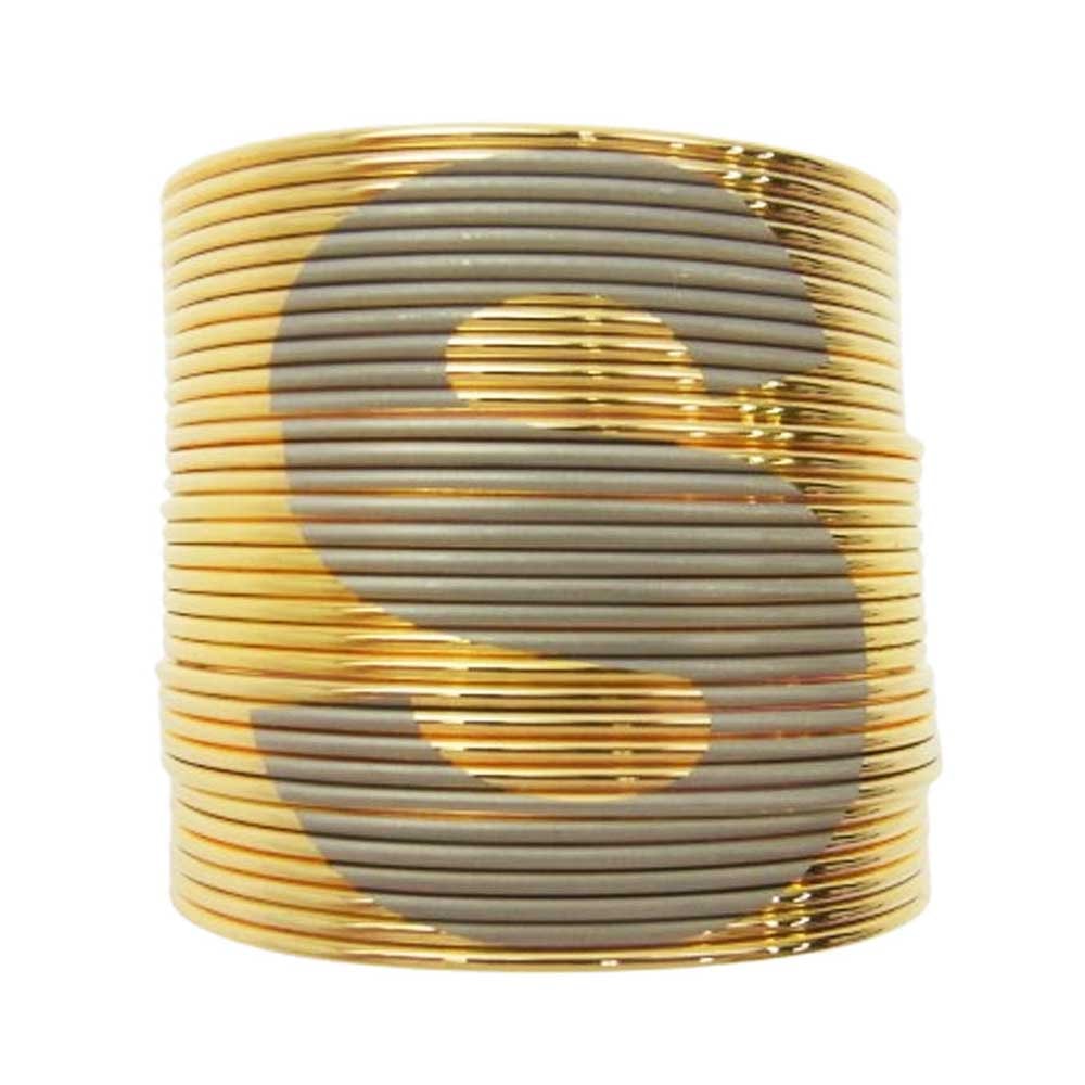 Sacai サカイ ブレスレット 5連 Sロゴ バングル ゴールド ゴールド系【中古】