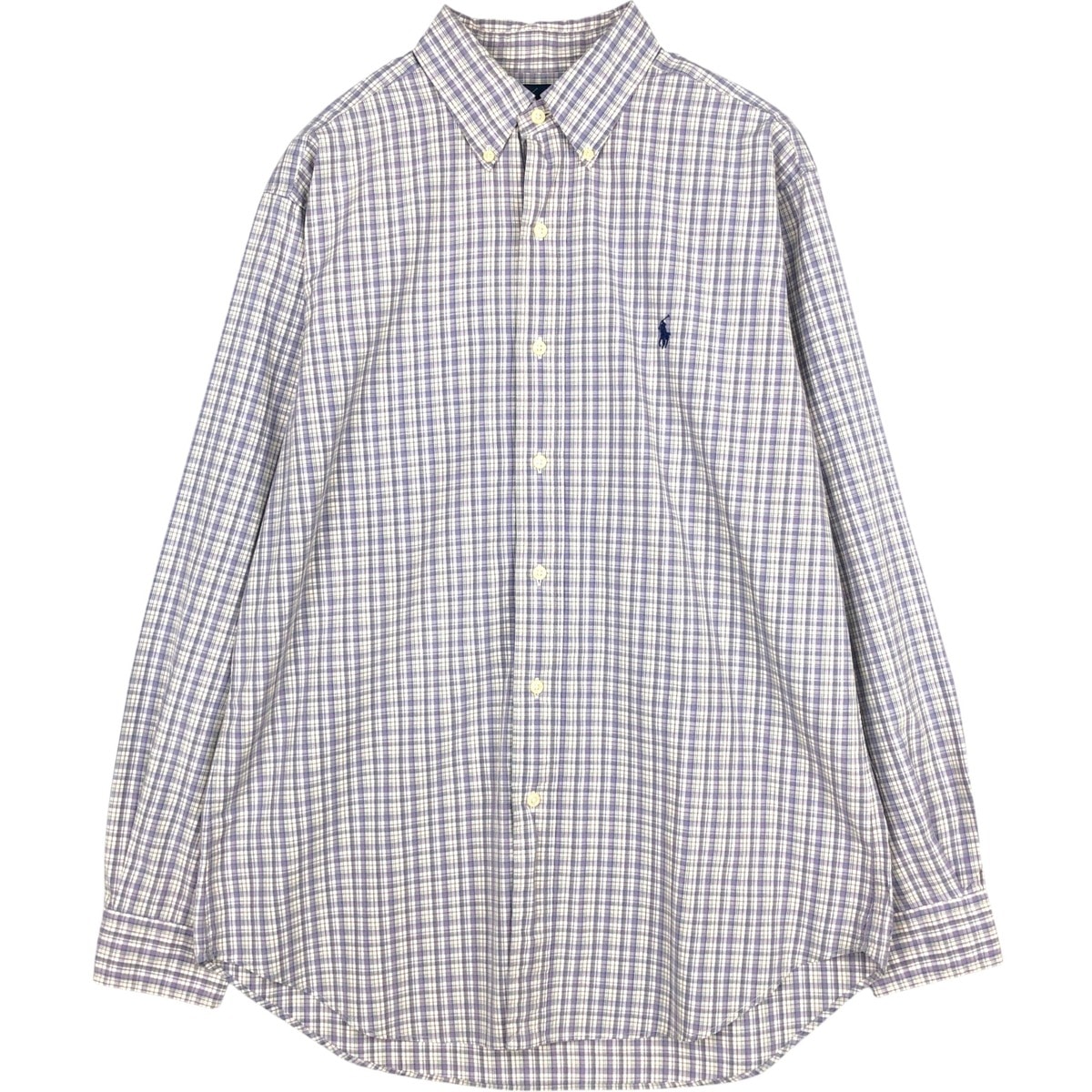 古着 ラルフローレン Ralph Lauren CLASSIC FIT クラシックフィット 長袖 ボタンダウンチェックシャツ メンズM相当/eaa676761