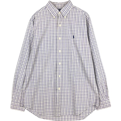 古着 ラルフローレン Ralph Lauren CLASSIC FIT クラシックフィット 長袖 ボタンダウンチェックシャツ メンズM相当/eaa676761