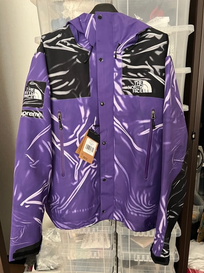 Supreme x The North Face Trompe Loeil Printed Taped Seam Shell Jacket "Purple"