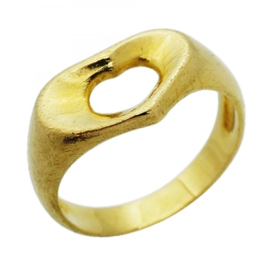 【6jcb0635】ティファニー リング オープンハート K18YG イエローゴールド 8.5号【中古】レディース