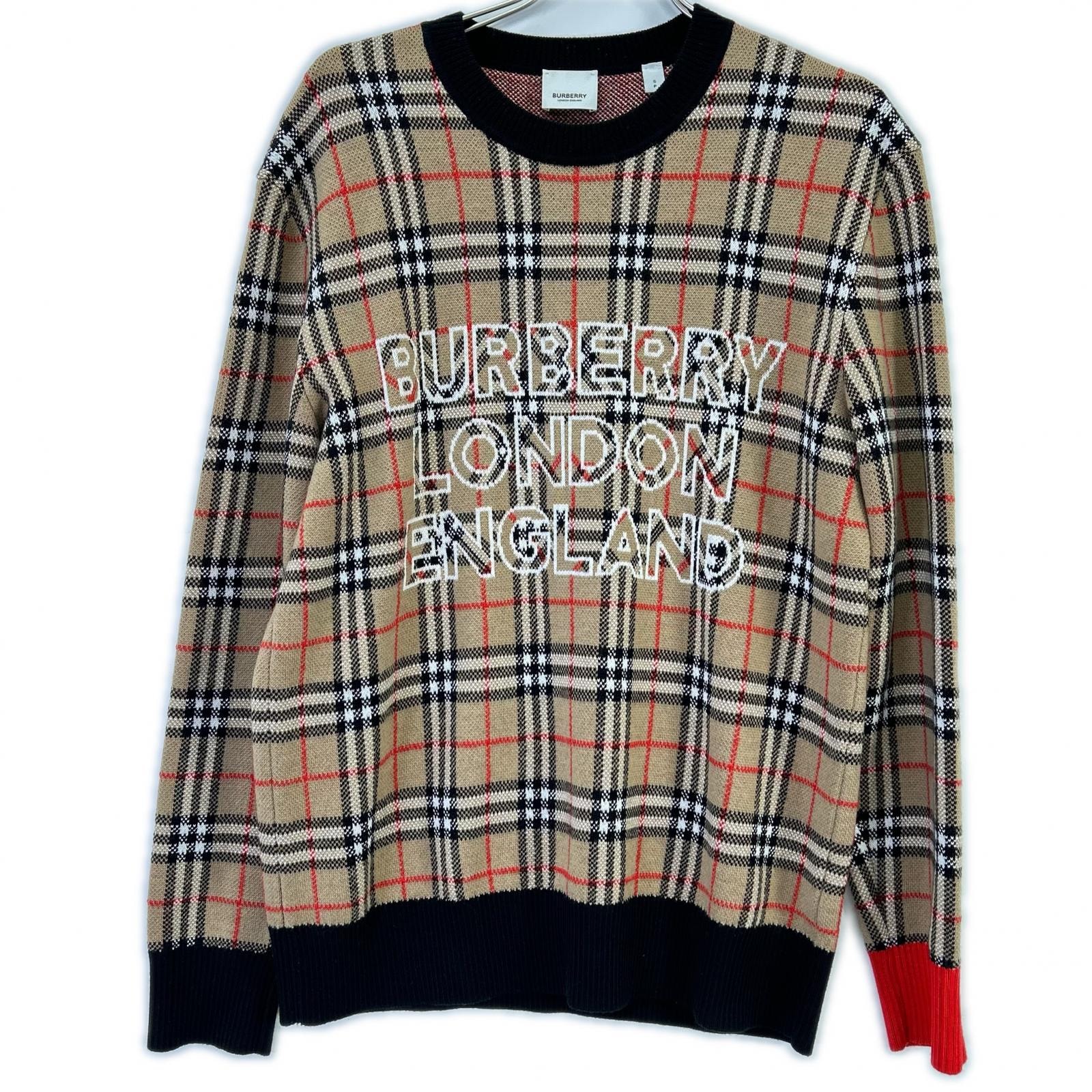 バーバリー 8038621 ヴィンテージチェック クルーネックニット
