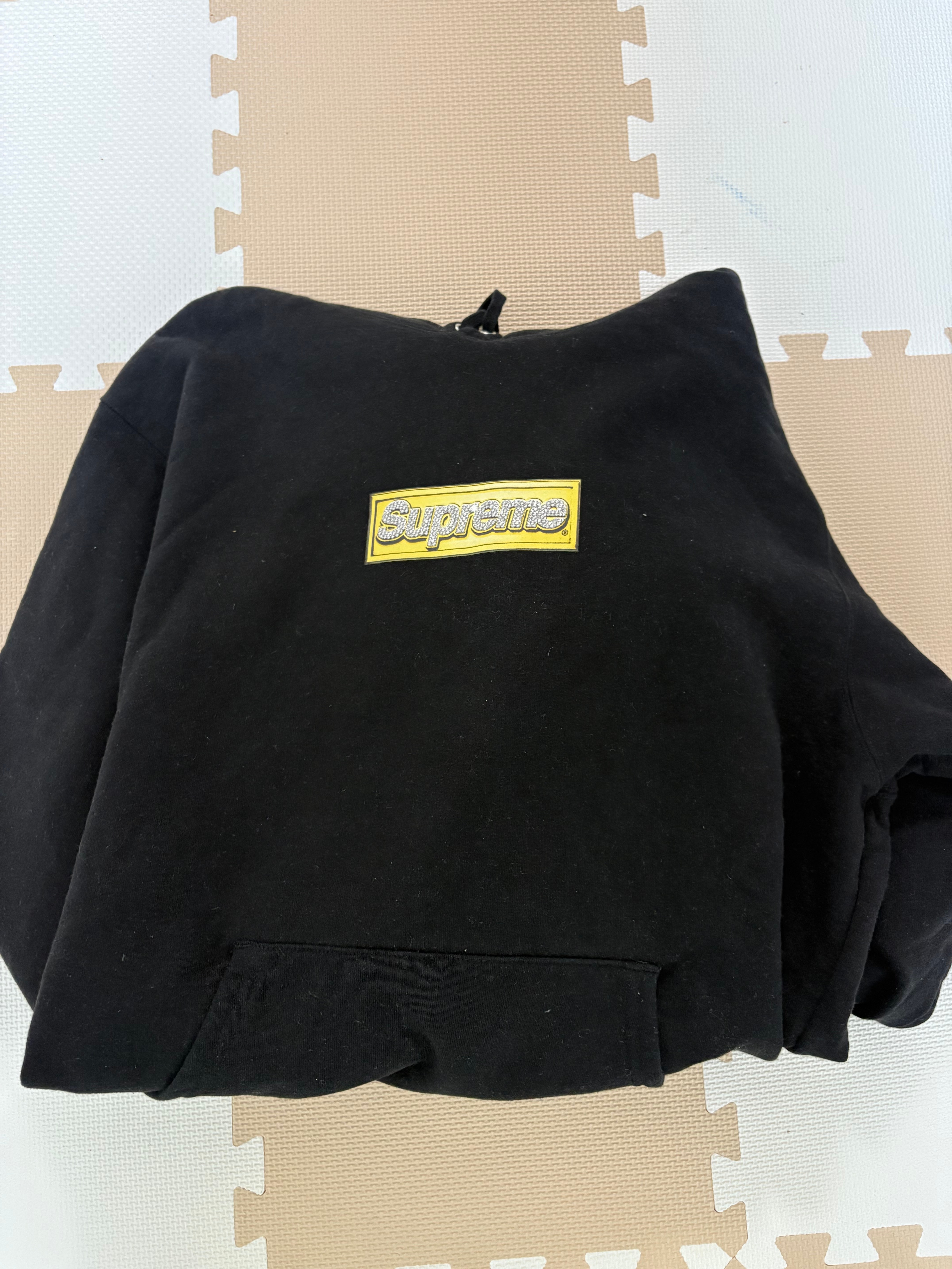 Supreme Bling Box Logo Hooded Sweatshirt "Black"