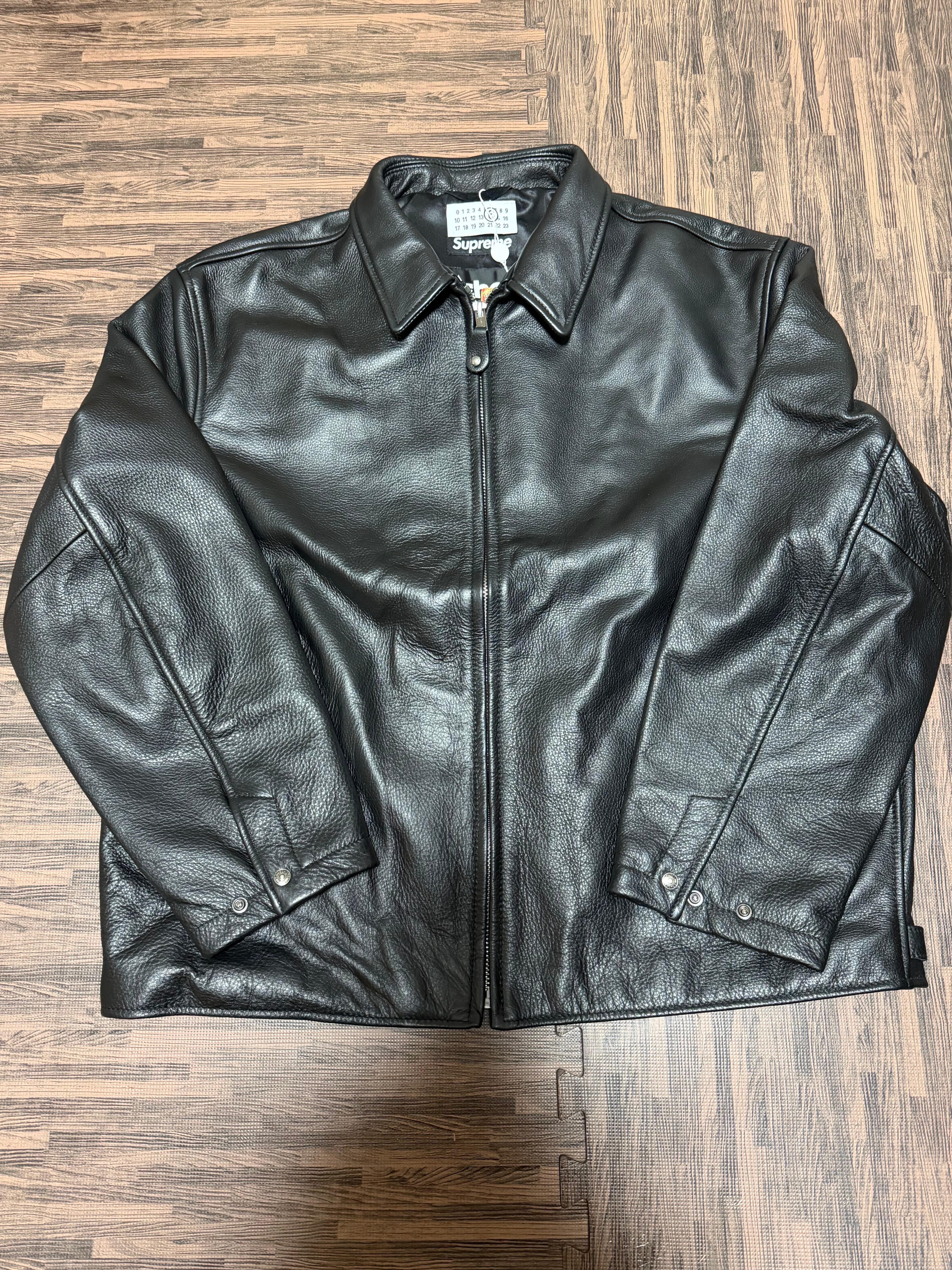 Supreme x MM6 Maison Margiela x Schott Eagle Leather Jacket "Black"