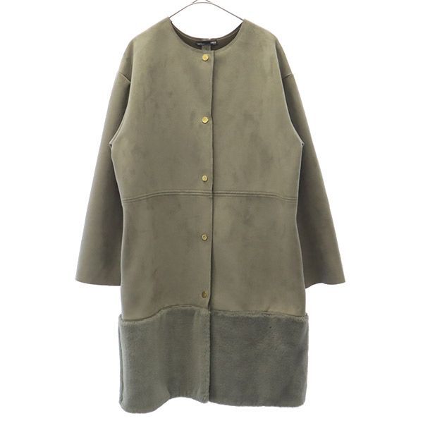 ZARA ザラ ノーカラーコート M グレー