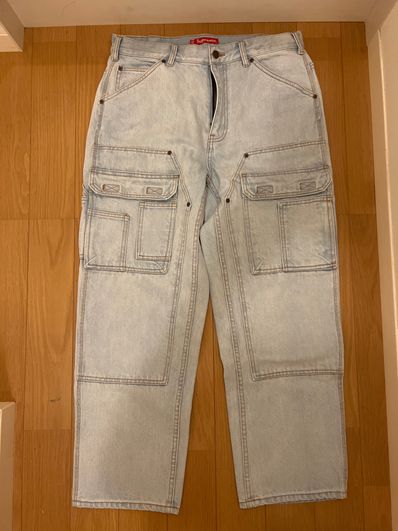 Supreme Double Knee Denim Utility Pant "Washed Blue"