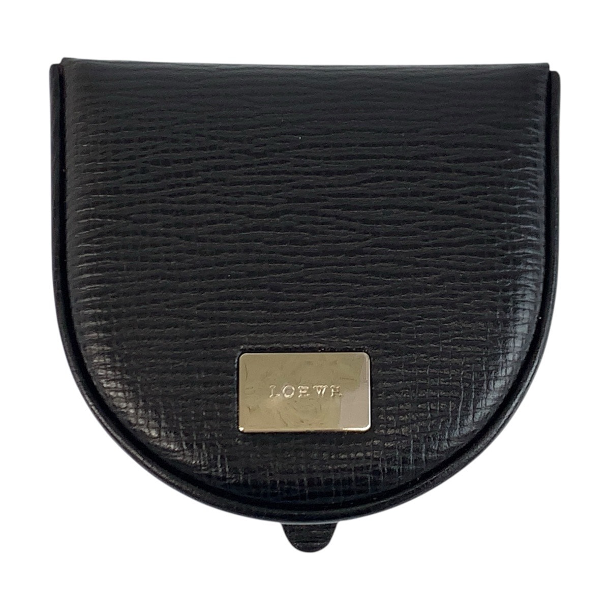 美品 LOEWE ロエベ ヴィンテージ ブラック 黒 シルバー金具 レザー コインケース 小銭入れ 602955 【中古】