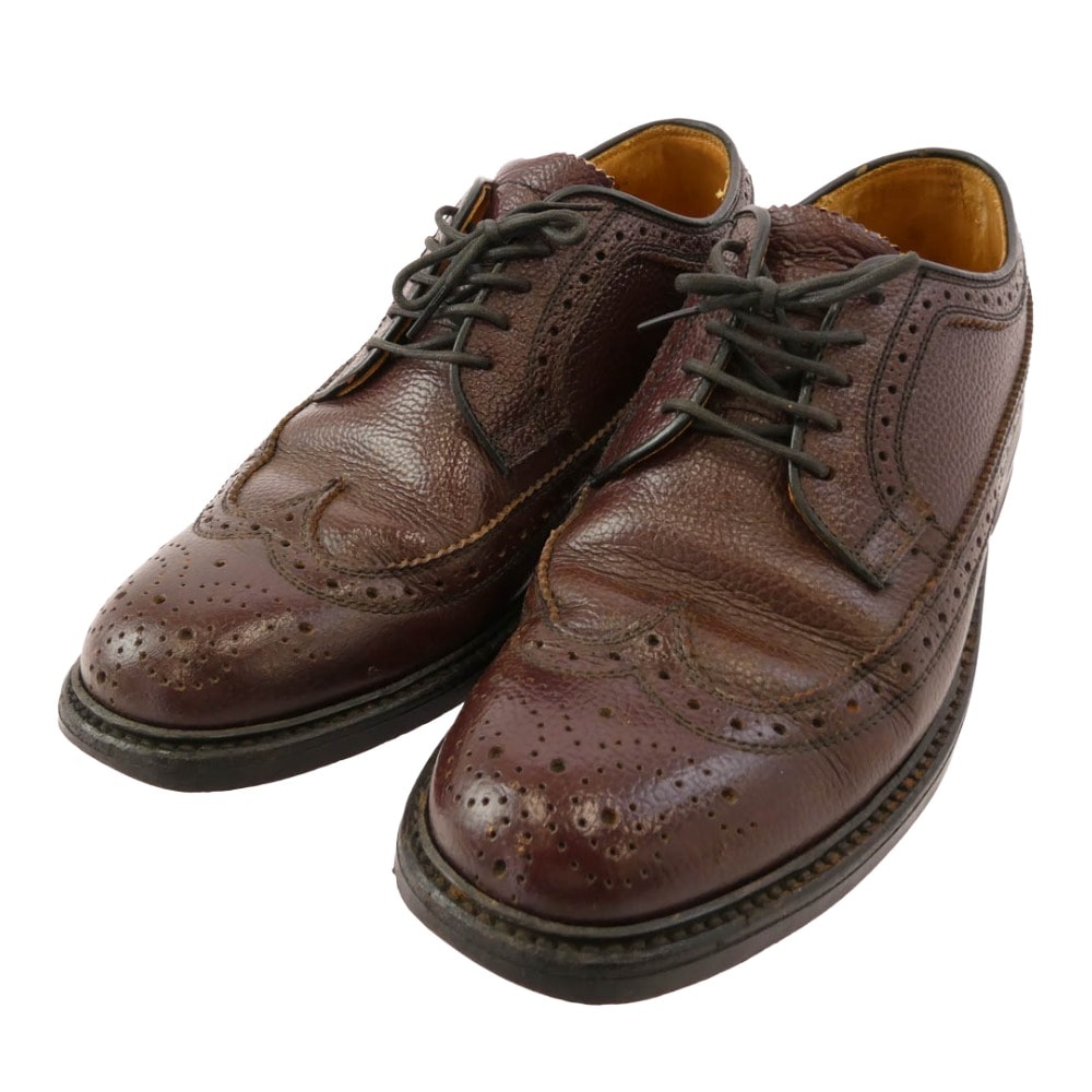 REGAL リーガル その他靴 2585 ウイングチップ レースアップ ドレス ビジネス レザー シューズ ダークブラウン系 23.5【中古】
