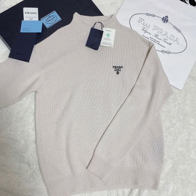 新品イタリアミラノPRADA本店限定 カシミアウールニット Lサイズ 48