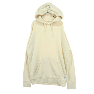 Reebok リーボック コットン 長袖 スウェットパーカー O ホワイト