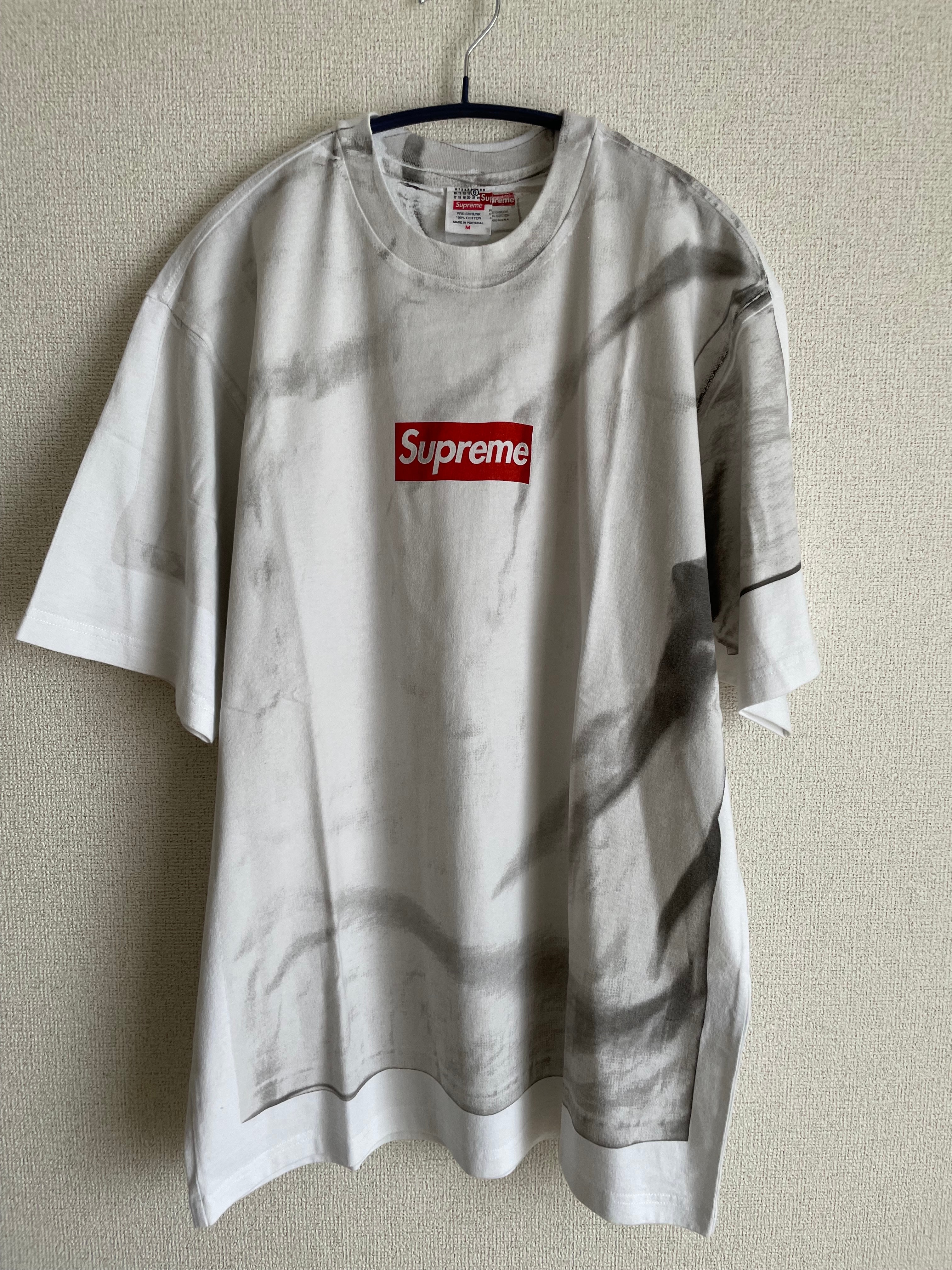 Supreme x MM6 Maison Margiela Box Logo Tee "White"
