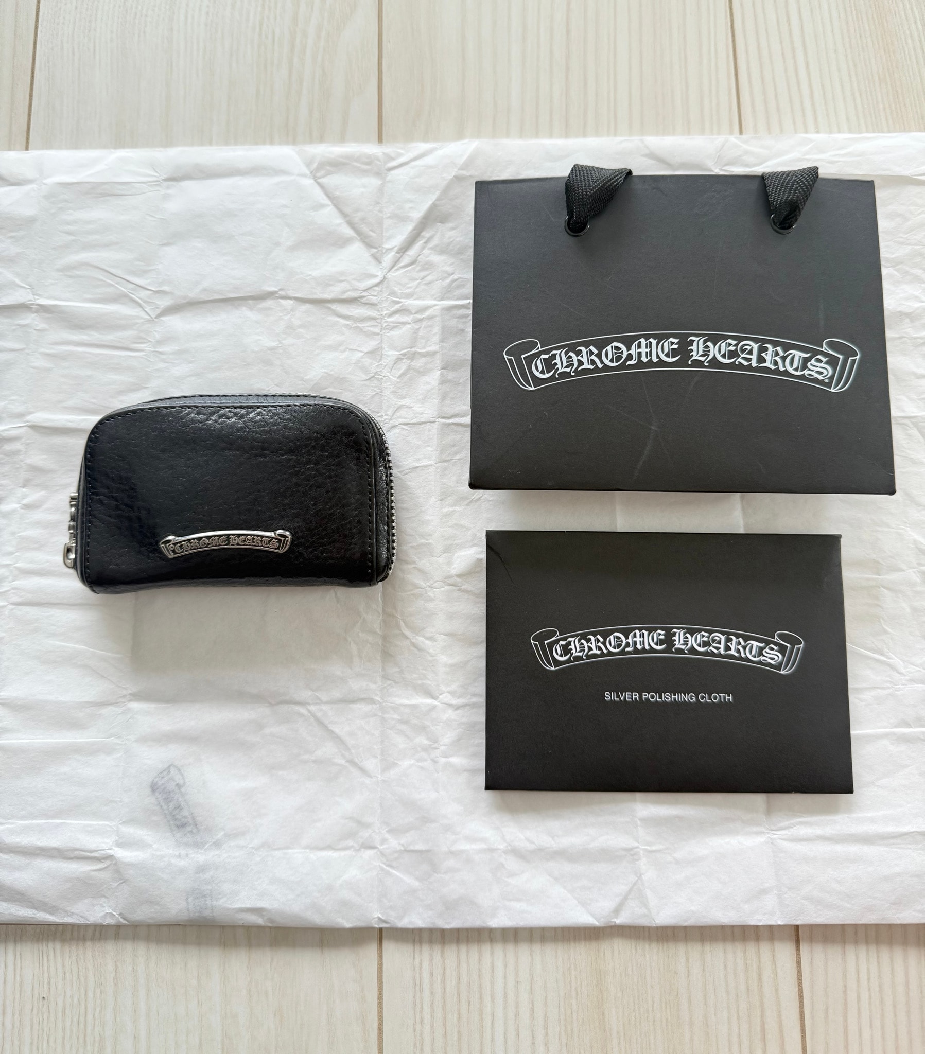 クロムハーツ コインケース ダガー ラウンドジップ レザー ウォレット