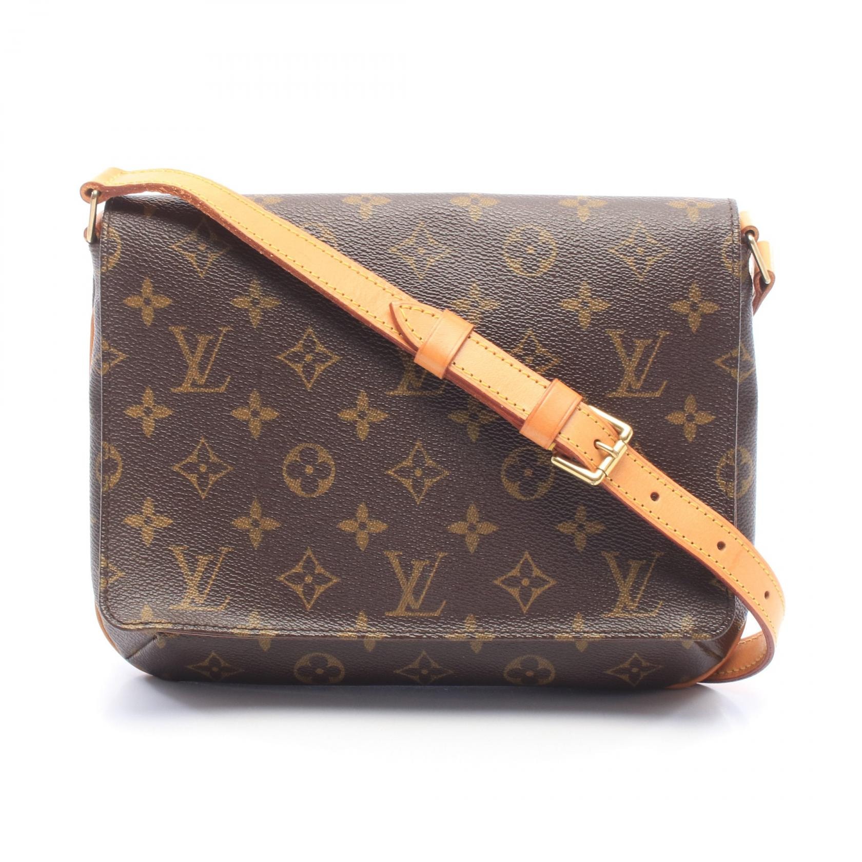 ルイ・ヴィトン LOUIS VUITTON ミュゼットタンゴ ショートストラップ ショルダーバッグ バッグ PVCコーティングキャンバス レザー モノグラム レディース ブラウン系 M51257 【中古】