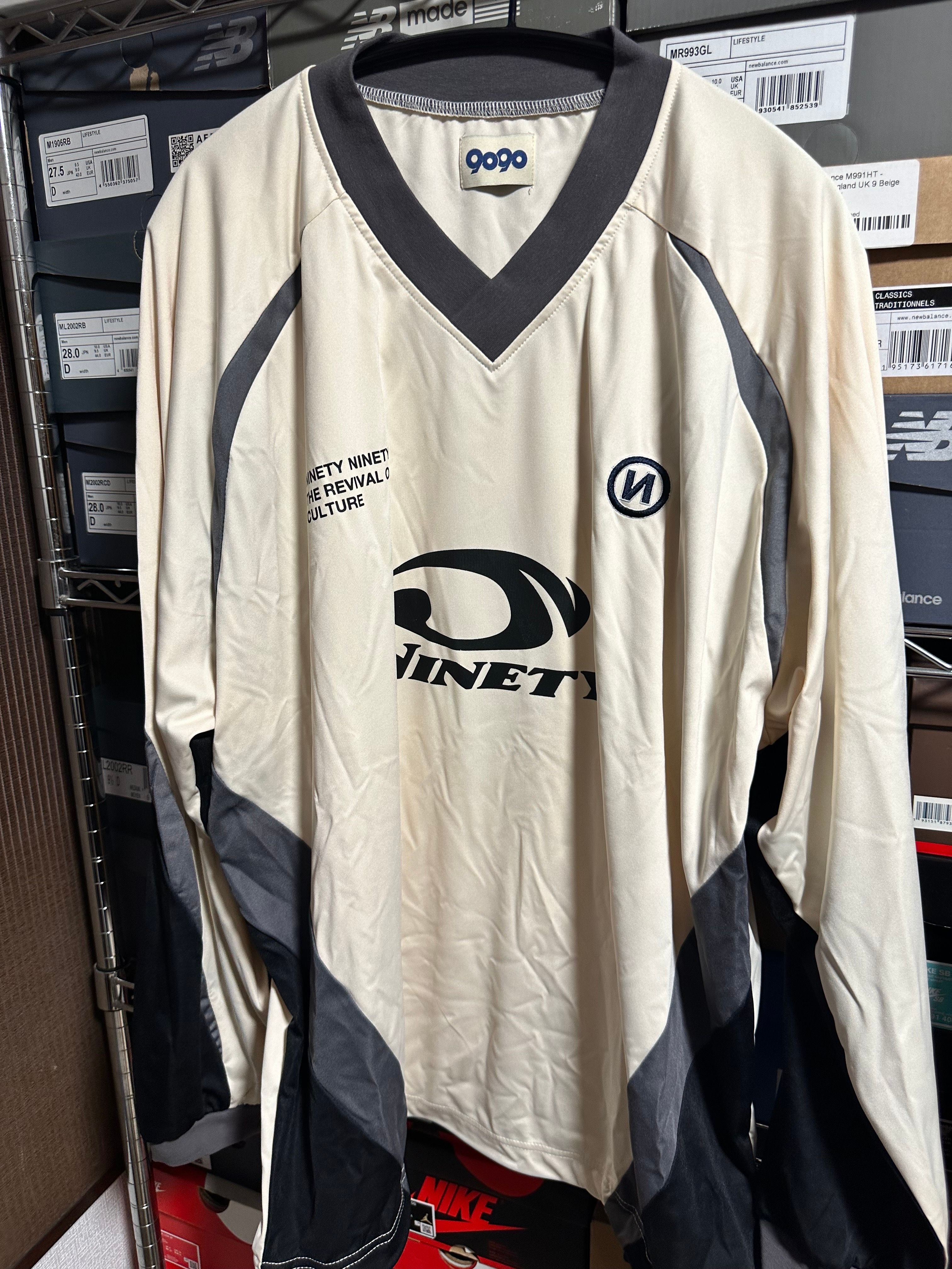 9090 Heisei Logo Game L/S Tee "Ivory"