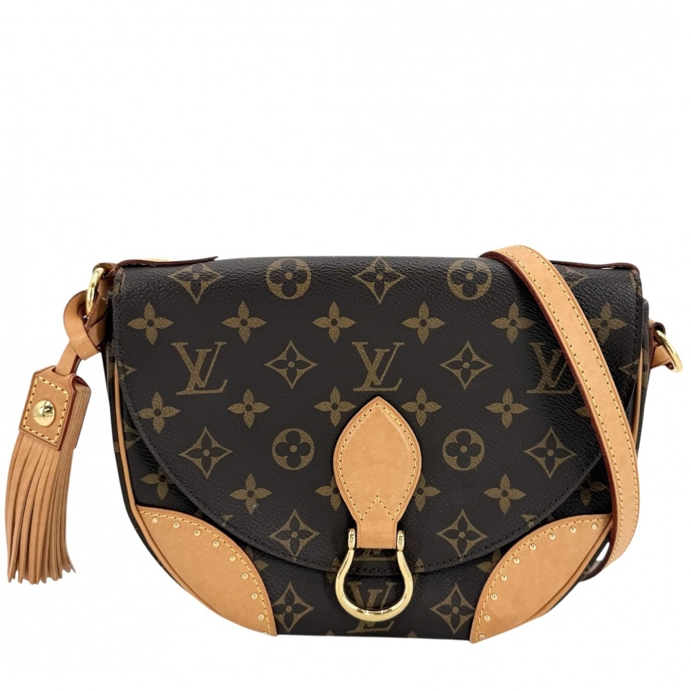 LOUIS VUITTON ルイヴィトン ショルダーバッグ モノグラム サンクルー 肩掛け 斜め掛け M41481 ブラウン 茶 ゴールド金具 レディース【中古品】