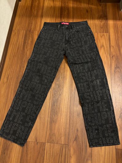 Supreme Needle Punch Regular Jean "Washed Black"