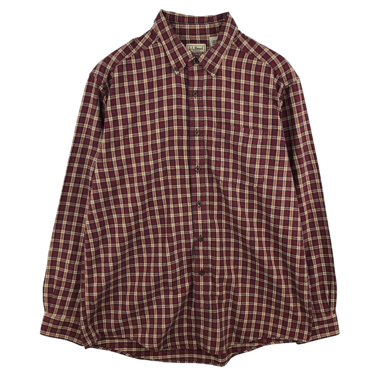 古着 エルエルビーン L.L.Bean 長袖 ボタンダウン フランネルチェックシャツ メンズL相当/eaa459585