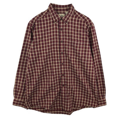 古着 エルエルビーン L.L.Bean 長袖 ボタンダウン フランネルチェックシャツ メンズL相当/eaa459585