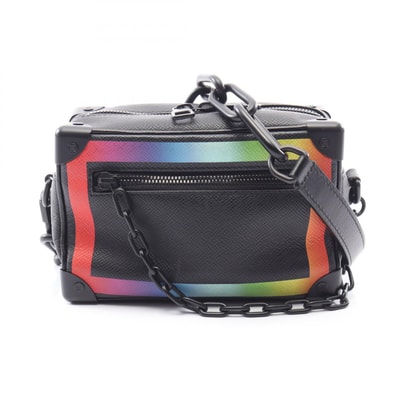 ルイ・ヴィトン LOUIS VUITTON ミニ ソフトトランク タイガ レインボー ショルダーバッグ バッグ レザー タイガ メンズ ブラック系 / マルチカラー M30351 【中古】