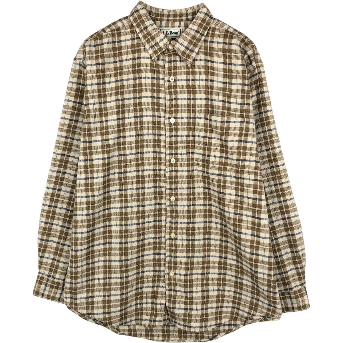 古着 ~90年代 エルエルビーン L.L.Bean 長袖 ライトネルチェックシャツ メンズM相当 ヴィンテージ/eaa677067