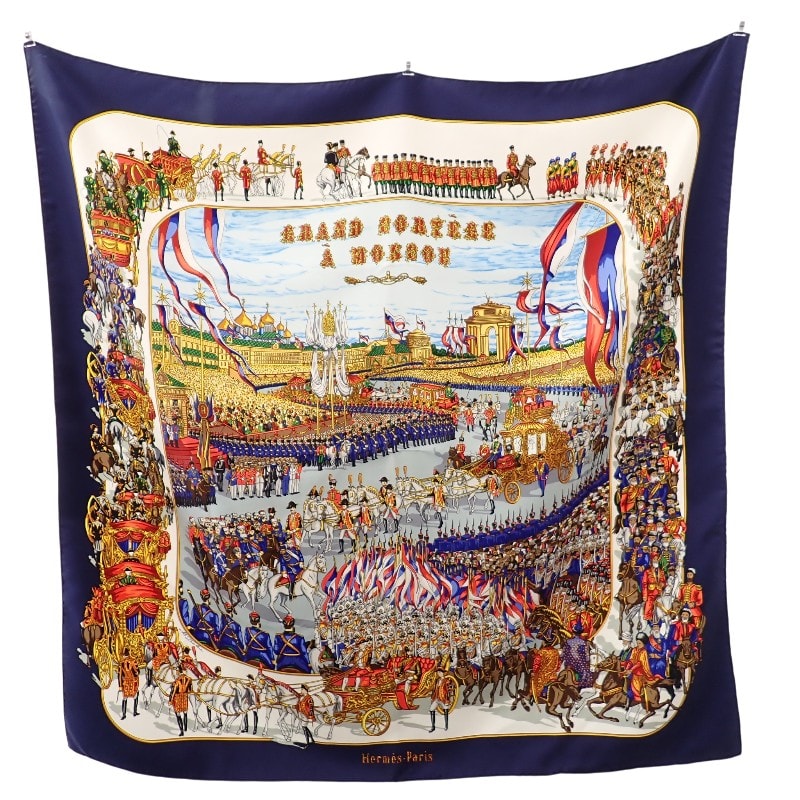 C (やや傷や汚れあり)】エルメス HERMES カレ 90 Grand・Cortege・a