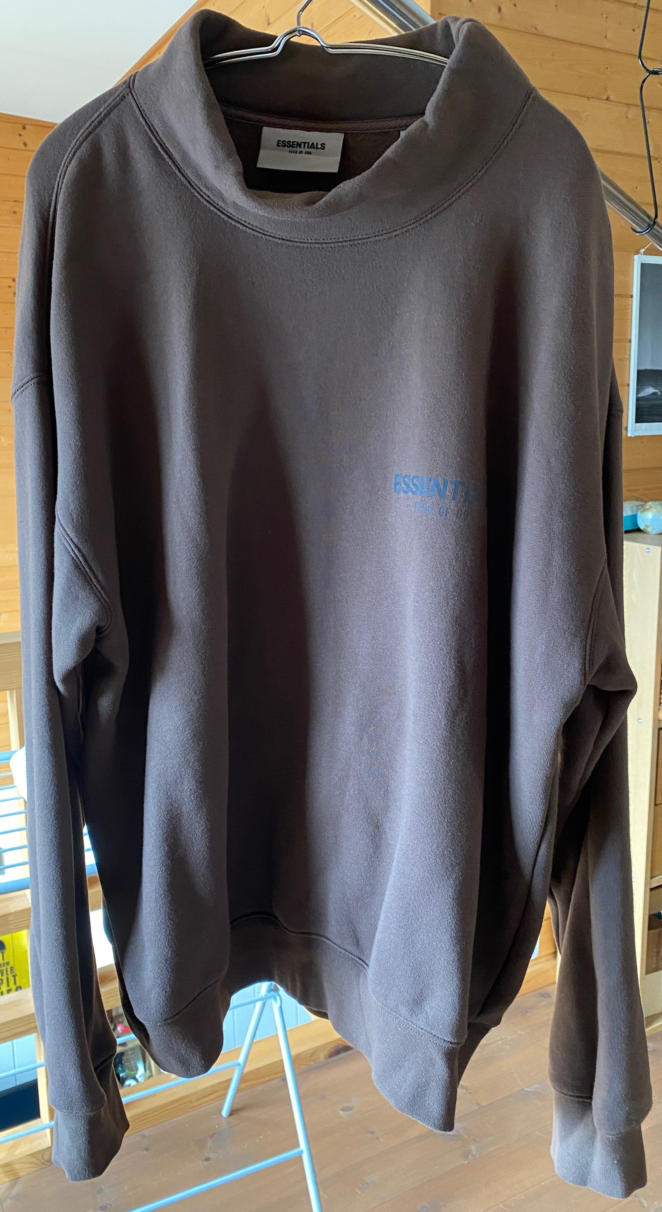 FEAR OF GOD ESSENTIALS / SSENSE Mockneck Sweatshirt "Rain Drum"